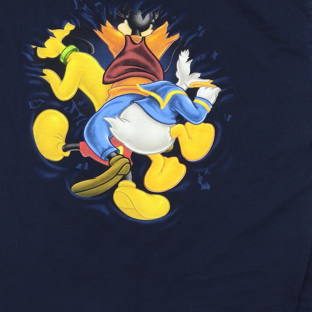 Disney Mens Blue    T-Shirt Size L  - Disney Logo