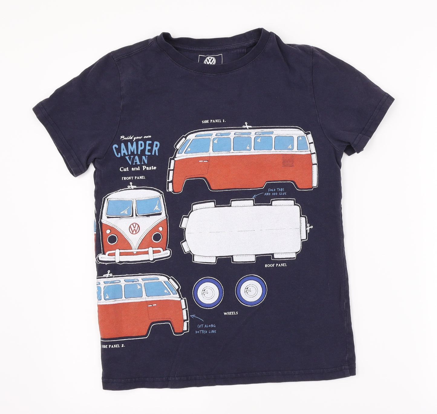 Fat Face Boys Blue   Basic T-Shirt Size 10-11 Years  - VW camper