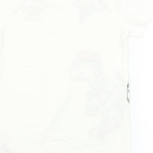 NEXT Boys White   Basic T-Shirt Size 9 Years  - dinosaur