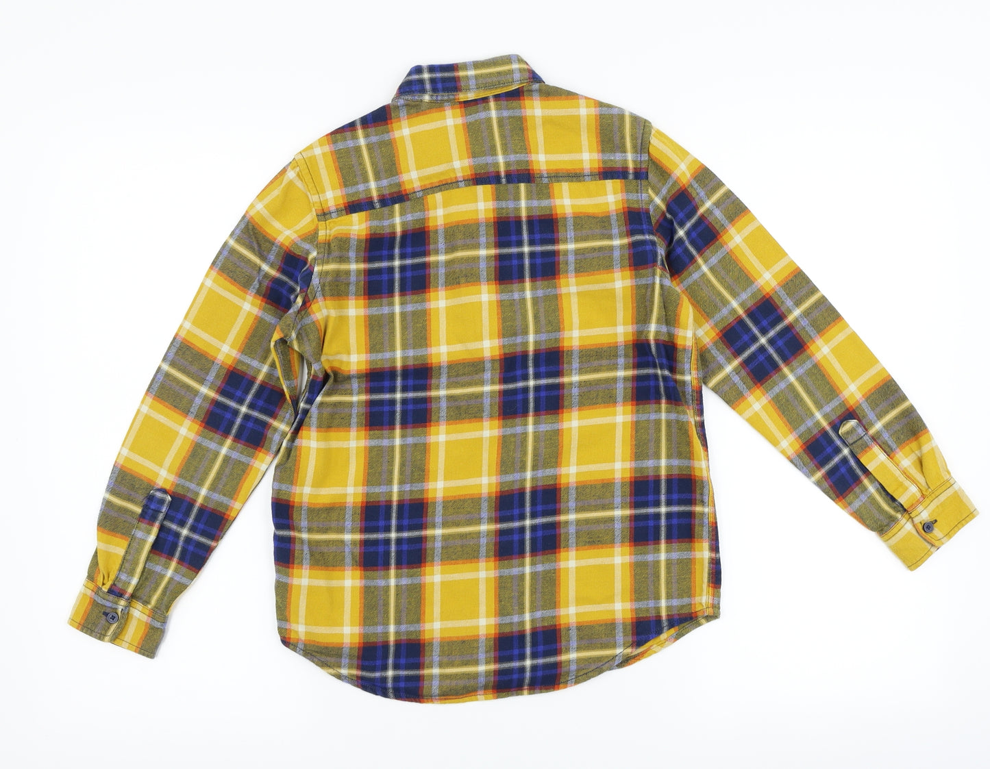 NEXT Boys Yellow Check  Basic Button-Up Size 9 Years