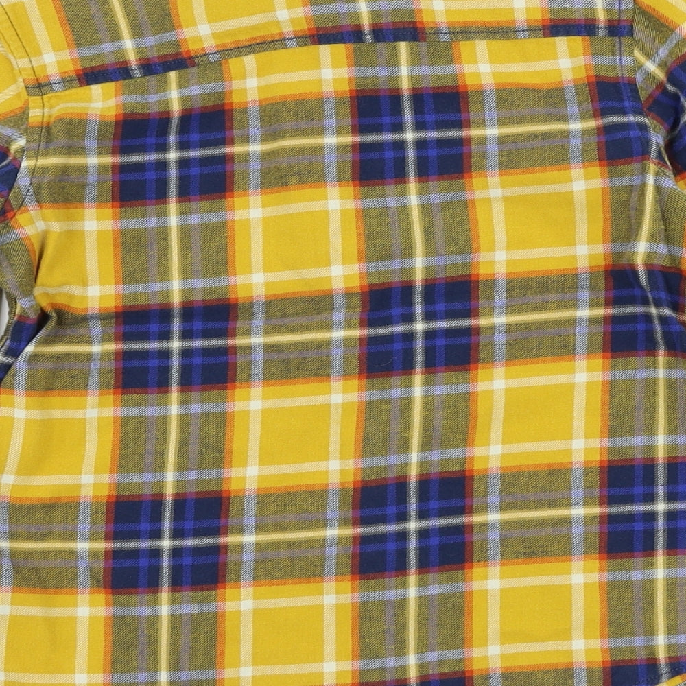 NEXT Boys Yellow Check  Basic Button-Up Size 9 Years