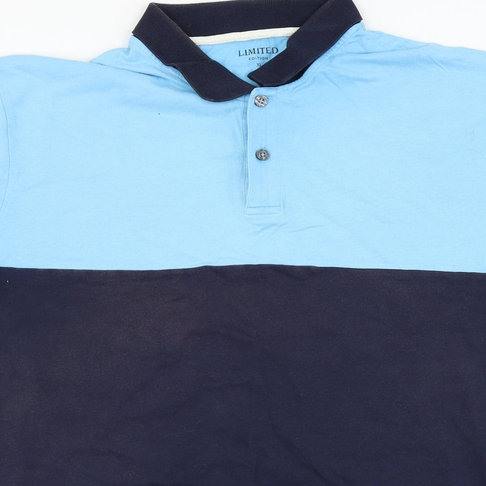 Marks and Spencer Mens Blue Striped   Polo Size XL