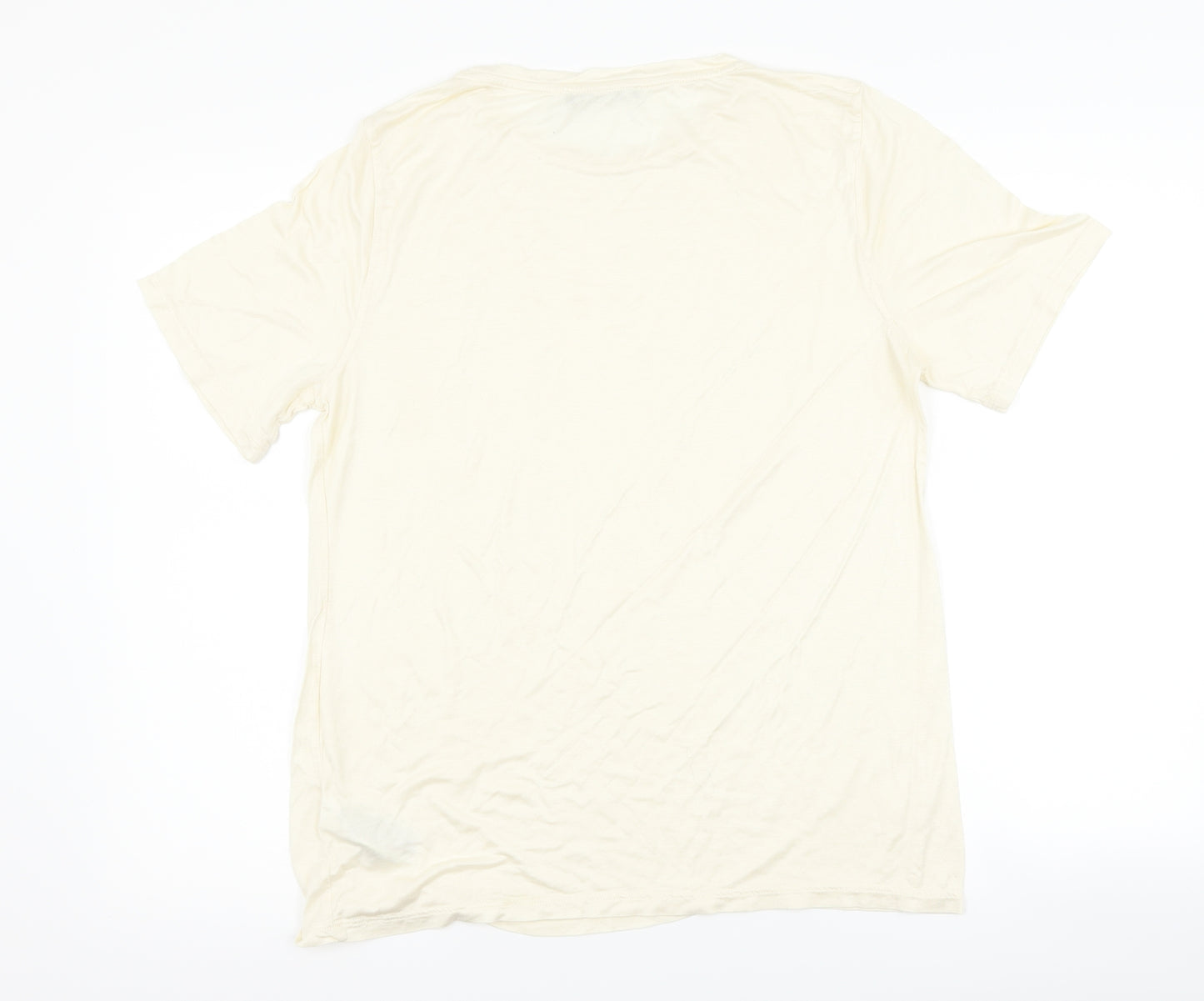 Marks and Spencer Womens Beige   Basic T-Shirt Size 14