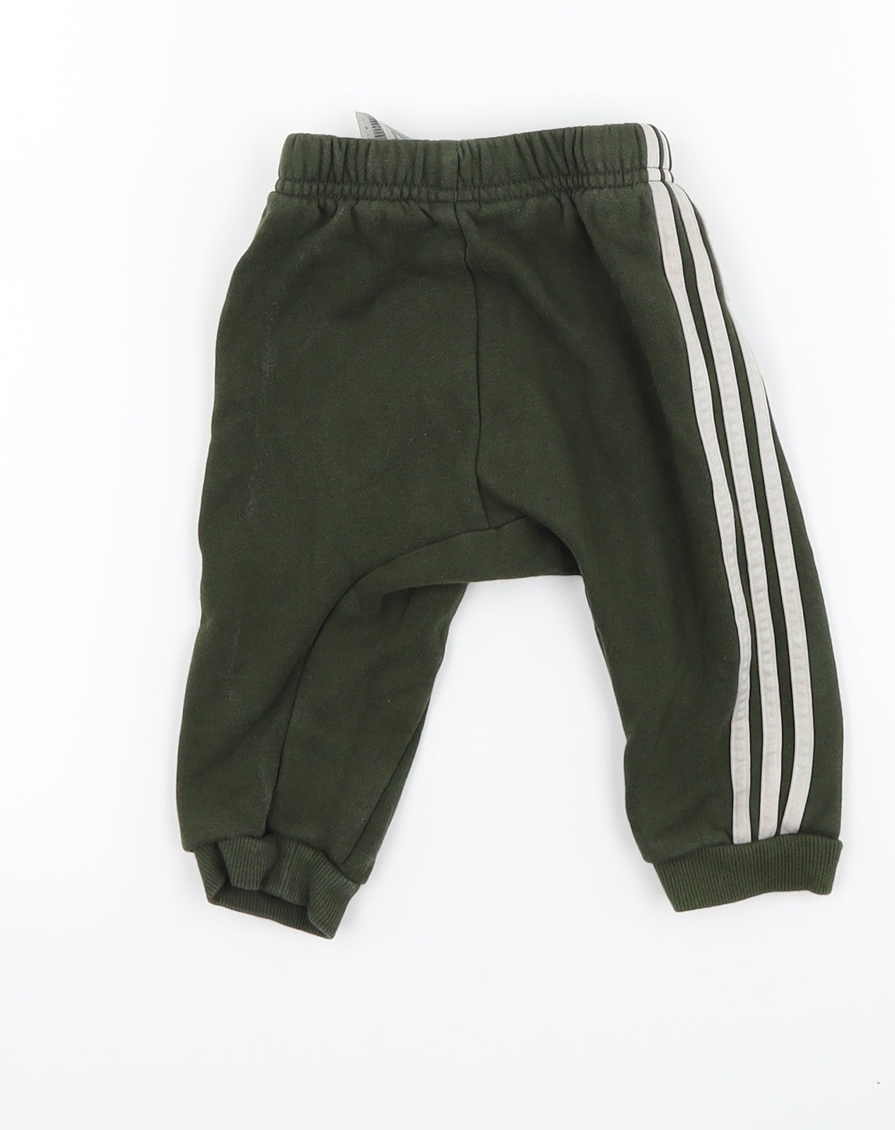 adidas Boys Green Striped  Jogger Trousers Size 6-9 Months