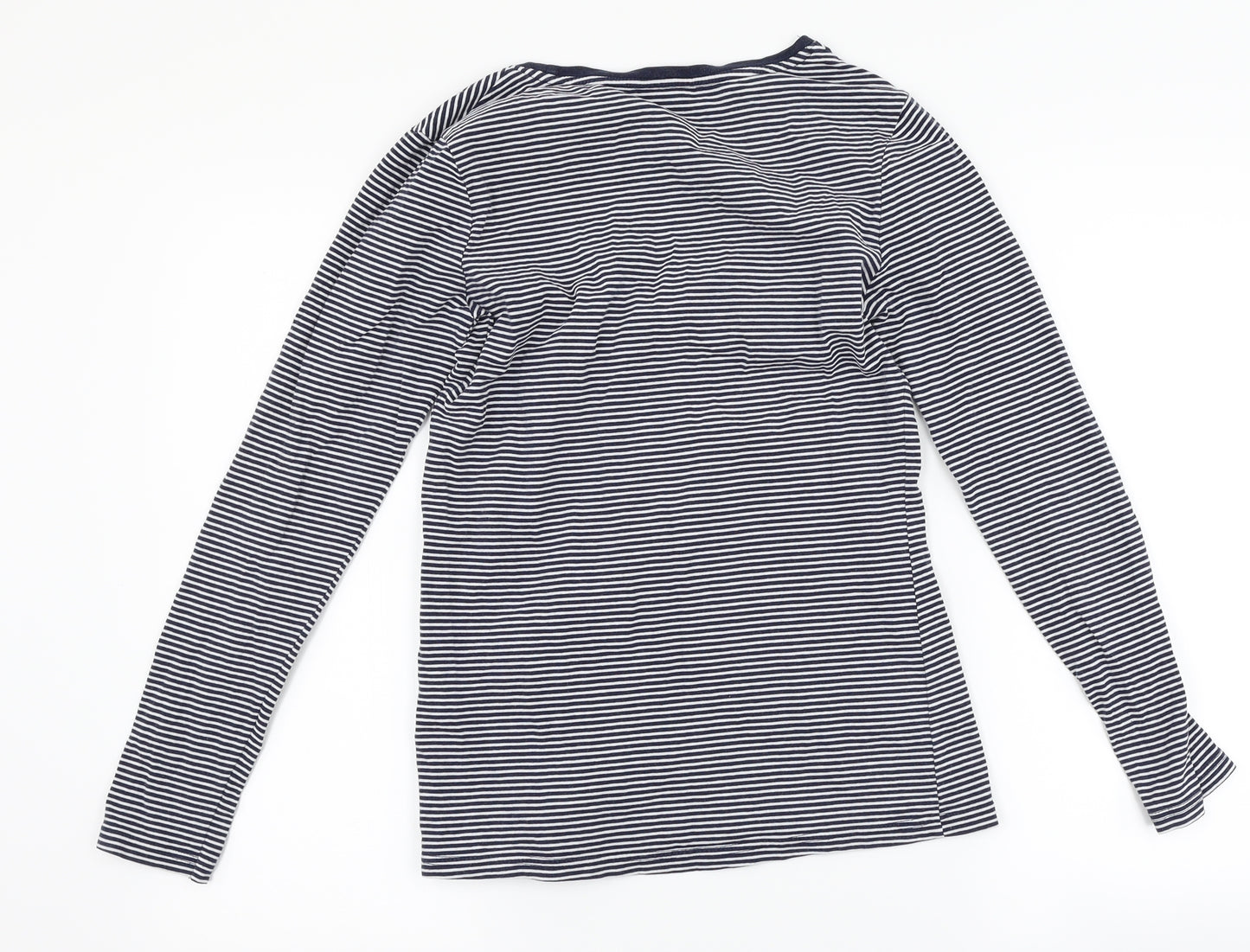 Jeanswest Womens Blue Striped  Basic T-Shirt Size S