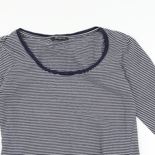 Jeanswest Womens Blue Striped  Basic T-Shirt Size S