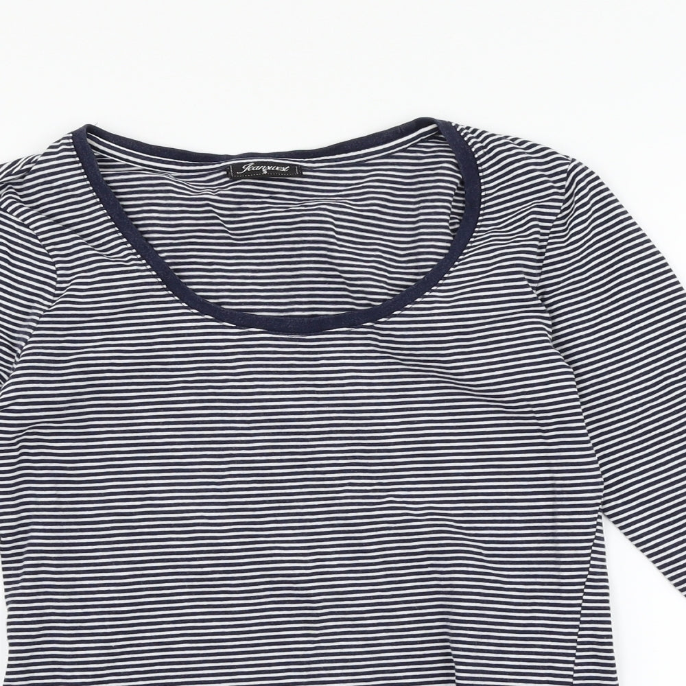 Jeanswest Womens Blue Striped  Basic T-Shirt Size S