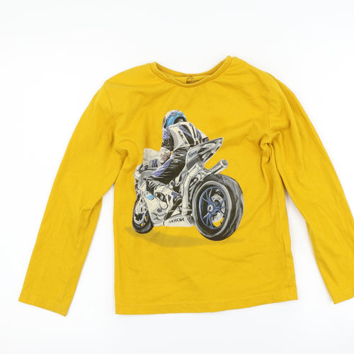 Mayoral Boys Orange   Basic T-Shirt Size 8 Years  - motorbike
