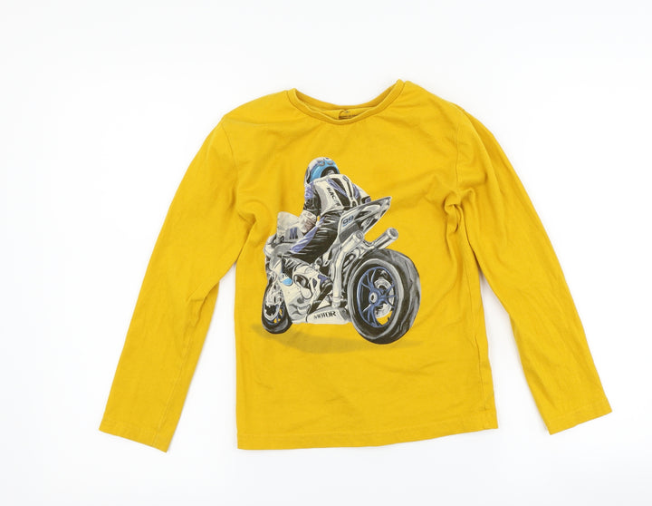 Mayoral Boys Orange   Basic T-Shirt Size 8 Years  - motorbike