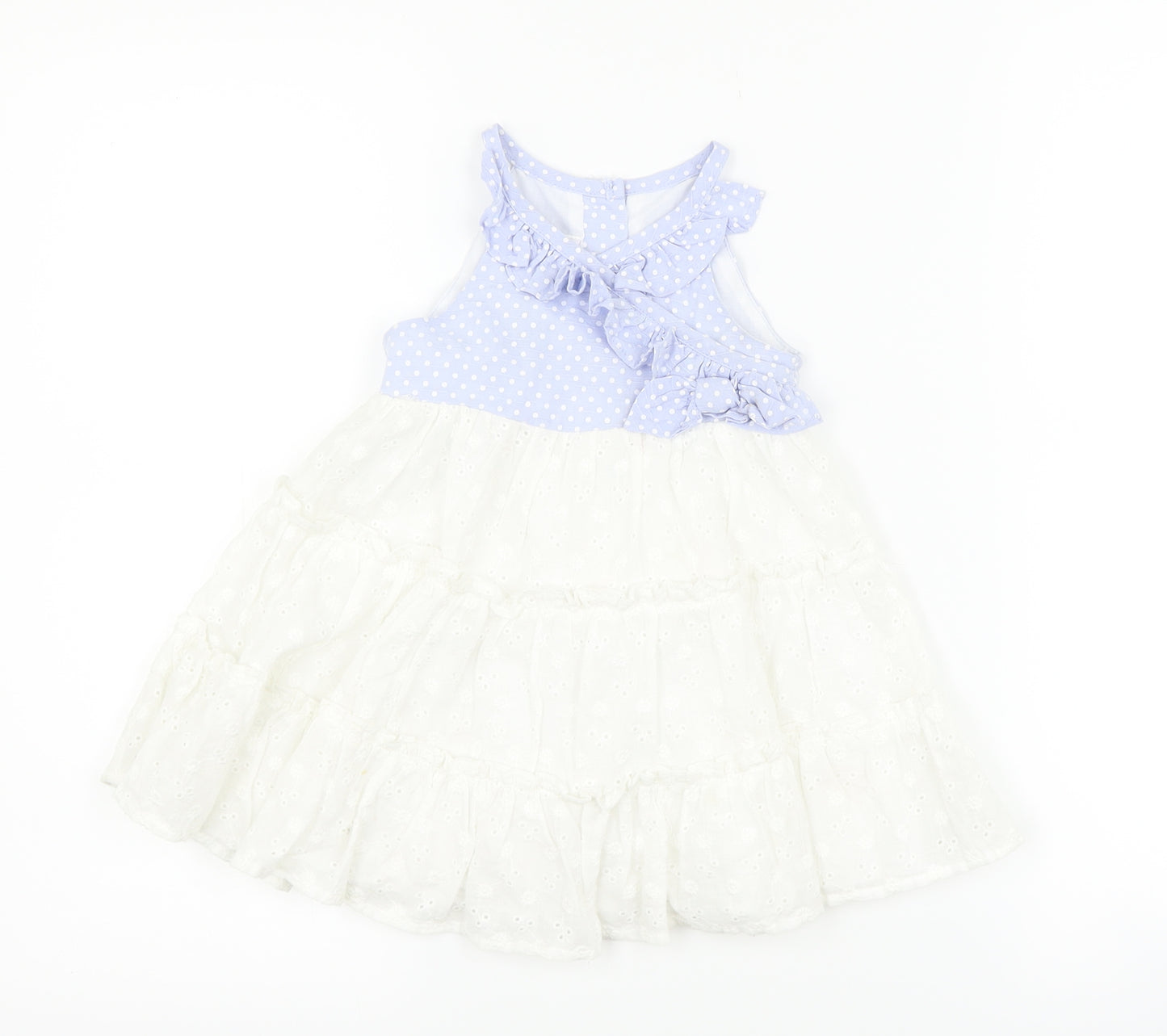 iris & ivy Girls White Polka Dot  A-Line  Size 18 Months  - flowers