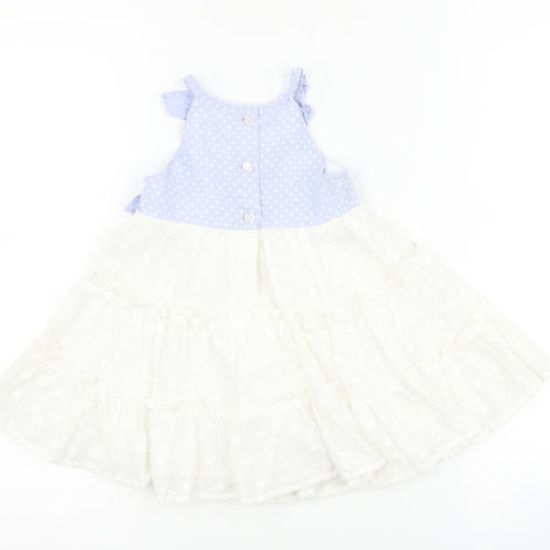 iris & ivy Girls White Polka Dot  A-Line  Size 18 Months  - flowers