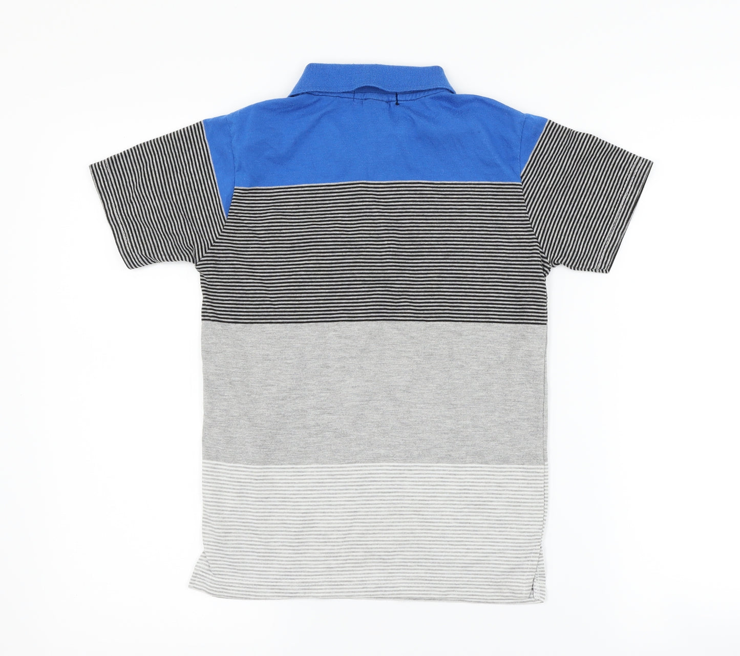 street rules Boys Grey Striped  Basic Polo Size 8 Years