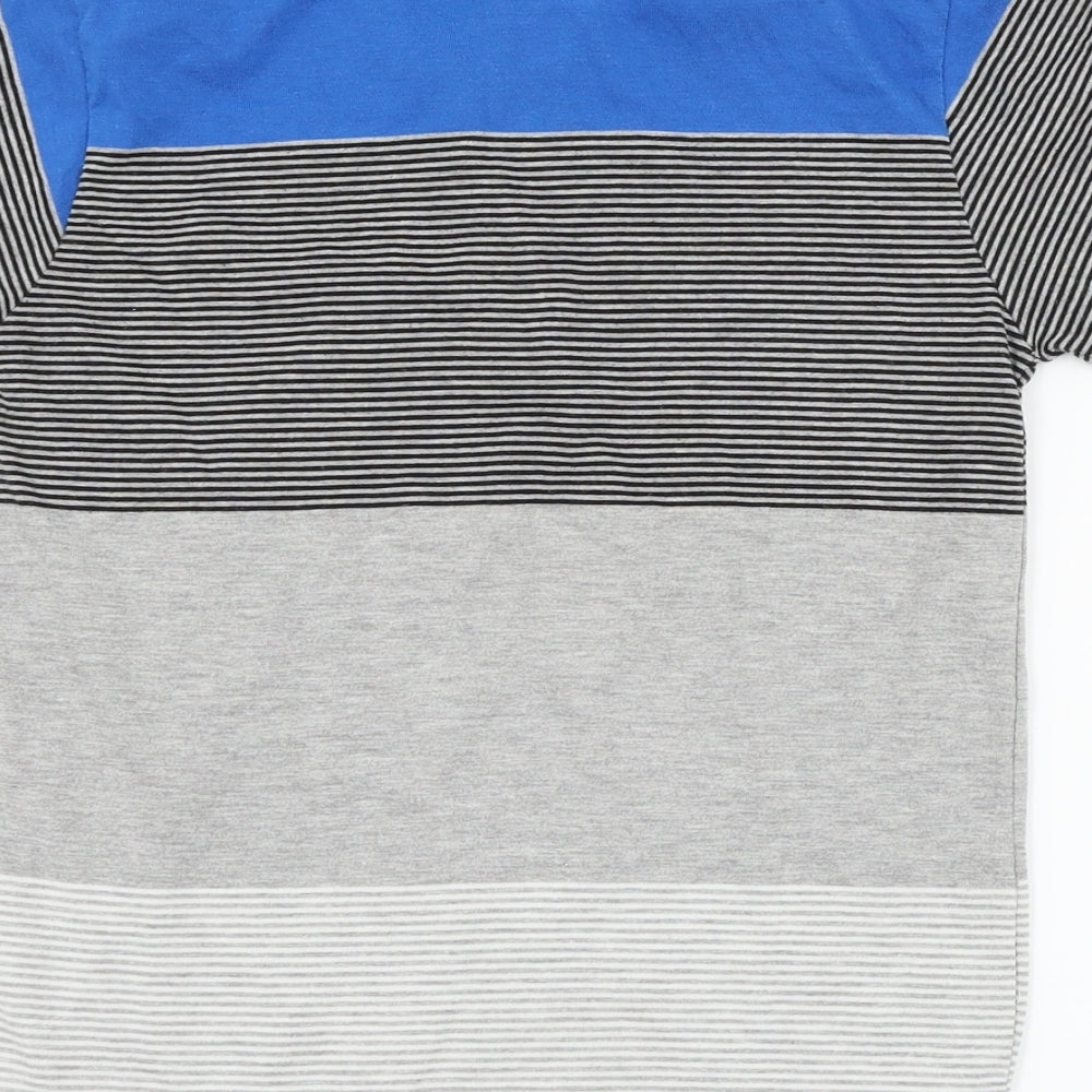 street rules Boys Grey Striped  Basic Polo Size 8 Years