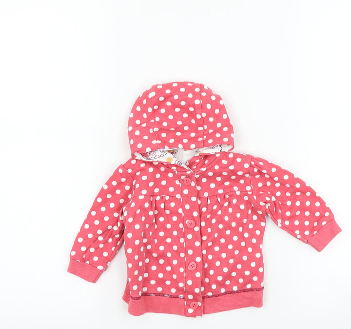 Marks and Spencer Girls Pink Polka Dot  Jacket  Size 3-6 Months