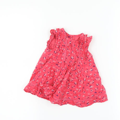 George Girls Pink Floral  Basic Tank Size 3-6 Months