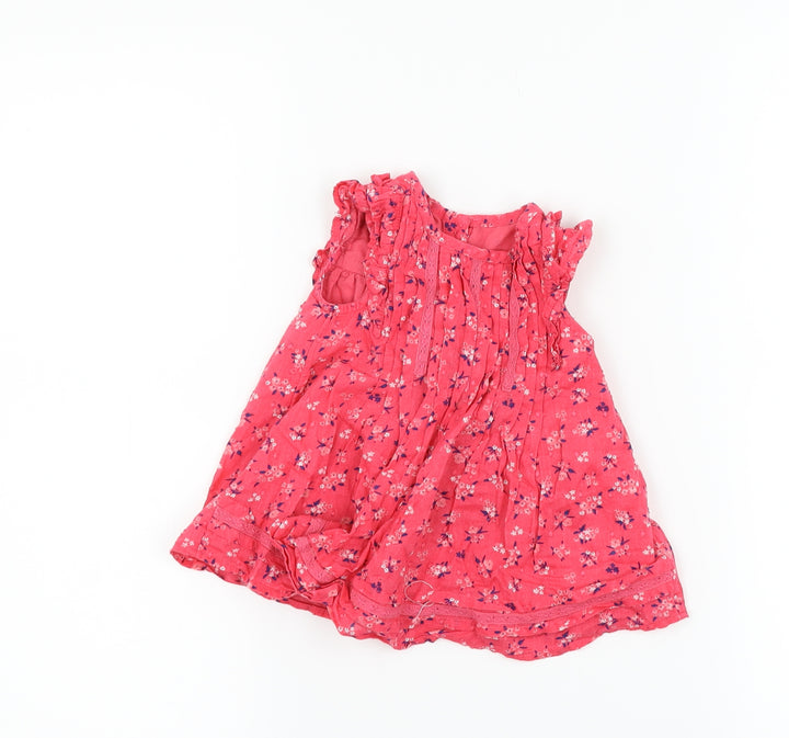 George Girls Pink Floral  Basic Tank Size 3-6 Months