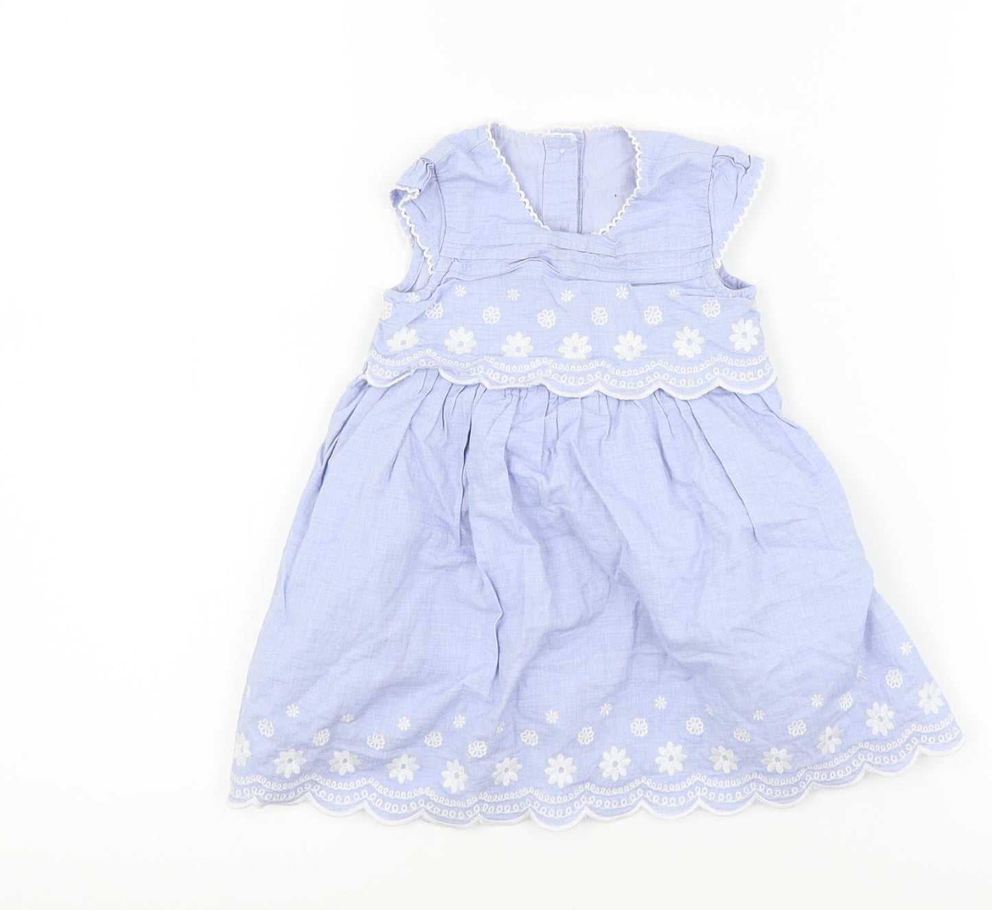 George Girls Blue Floral  A-Line  Size 3-6 Months