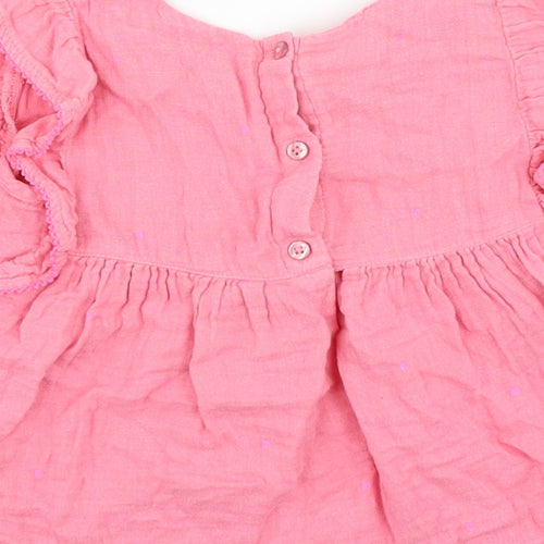 George Girls Pink Polka Dot  Basic T-Shirt Size 2-3 Years