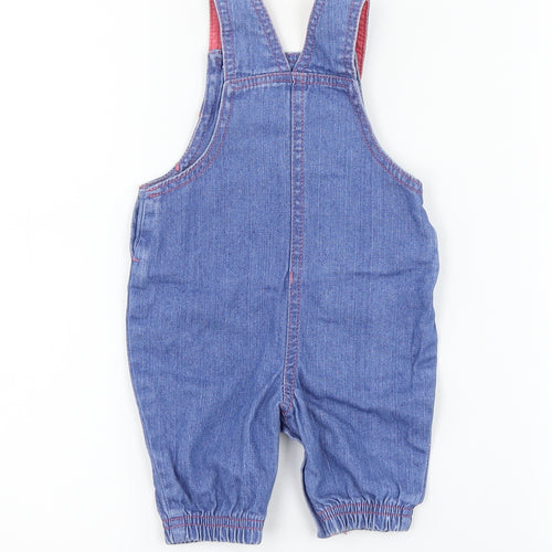 George Girls Blue  Denim Dungaree One-Piece Size 0-3 Months