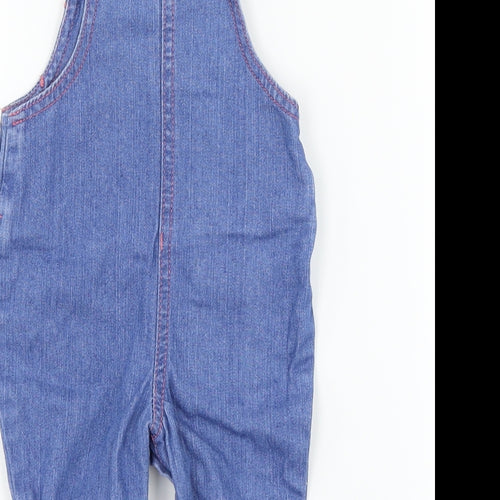George Girls Blue  Denim Dungaree One-Piece Size 0-3 Months