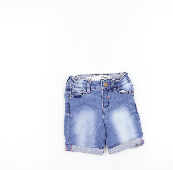 Denim co Girls Blue Denim Cropped Jeans Size 18-24 Months - shorts
