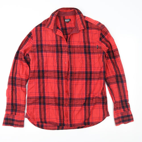 Insight Mens Red Check   Button-Up Size S