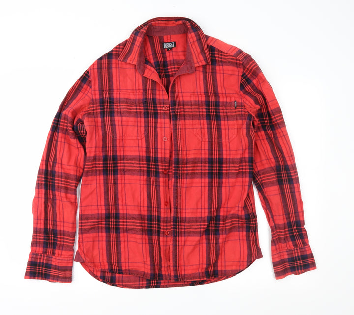 Insight Mens Red Check   Button-Up Size S