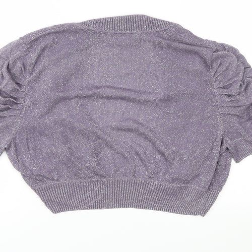 RJR.John Rocha Womens Purple  Knit Shrug Jumper Size 18