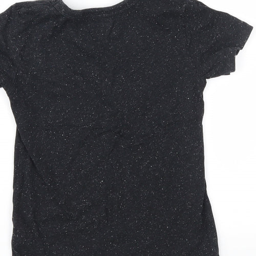 NEXT Boys Black Spotted Jersey Basic T-Shirt Size 4-5 Years