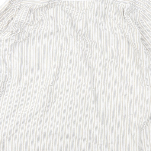 Taylor & Wright Mens Brown Striped   Button-Up Size 16.5