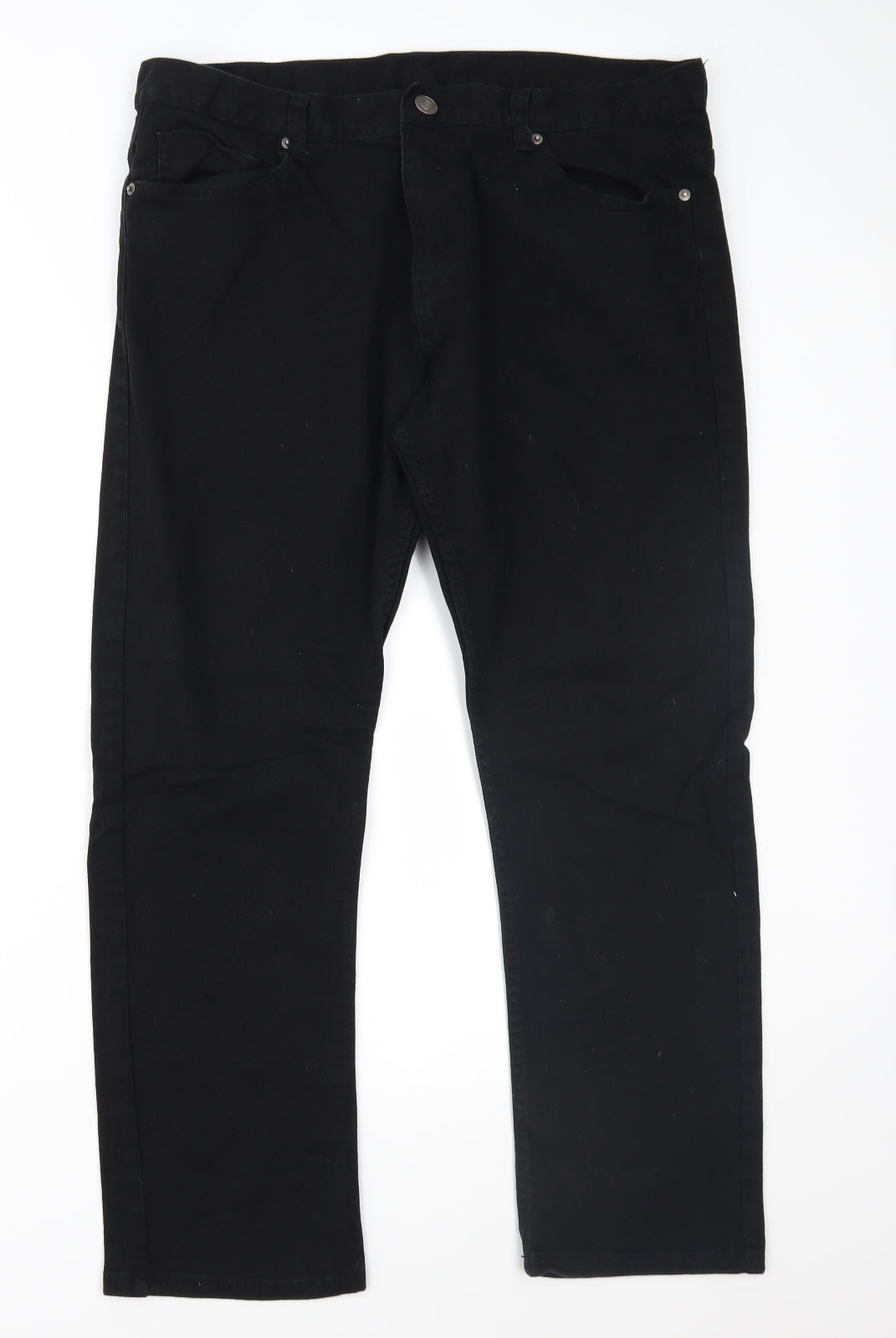 Denim & Co. Mens Black  Denim Straight Jeans Size 36 in L30 in