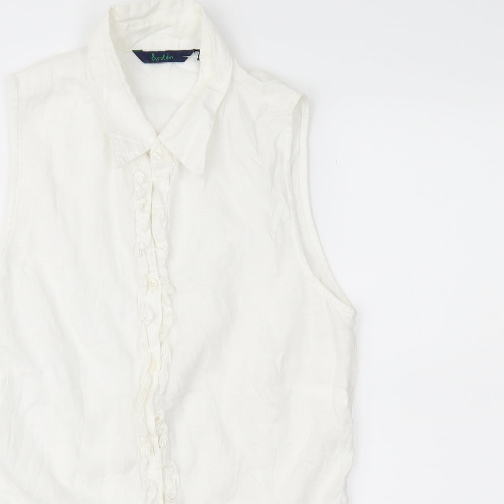 Boden Womens White   Basic Blouse Size 8