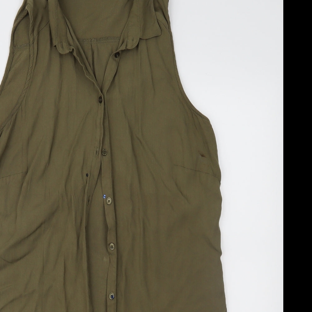 Papaya Womens Green   Tunic Blouse Size 16