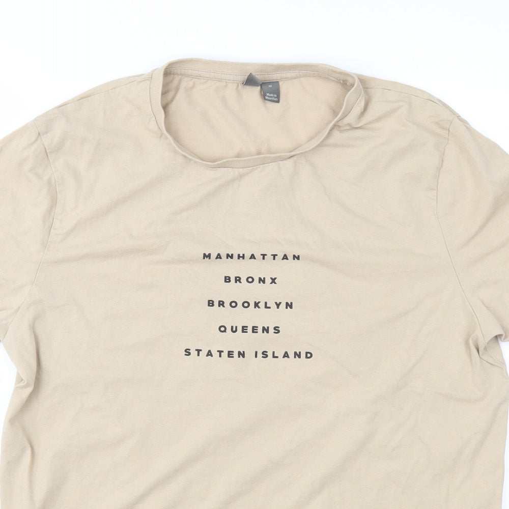 ASOS Mens Brown  Jersey  T-Shirt Size M