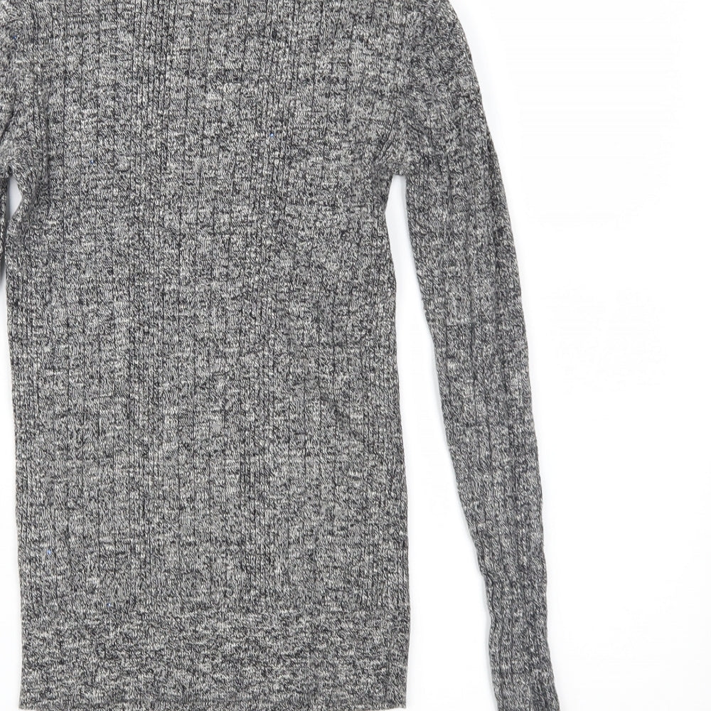 New Look Womens Grey  Knit Pullover Jumper Size 10