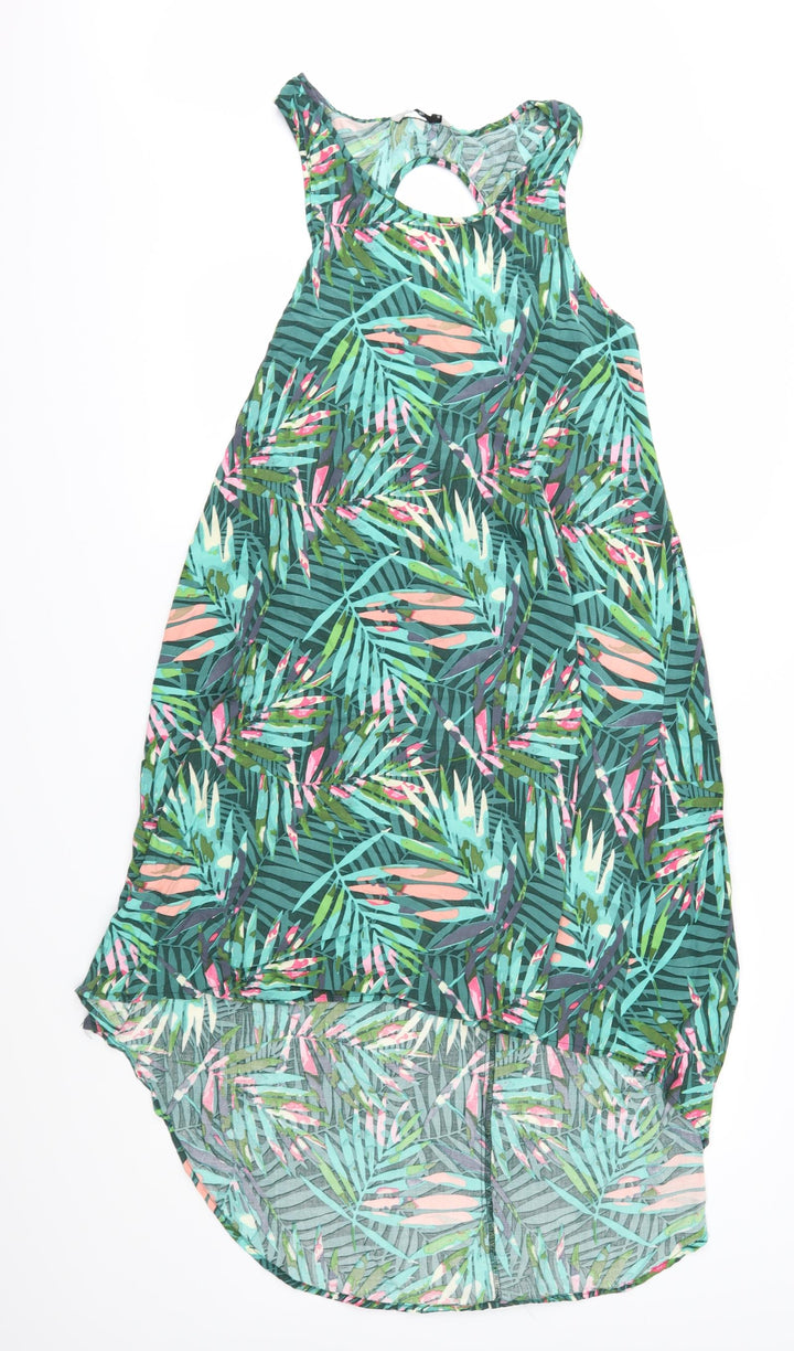 TU Womens Green Floral Shift Size M