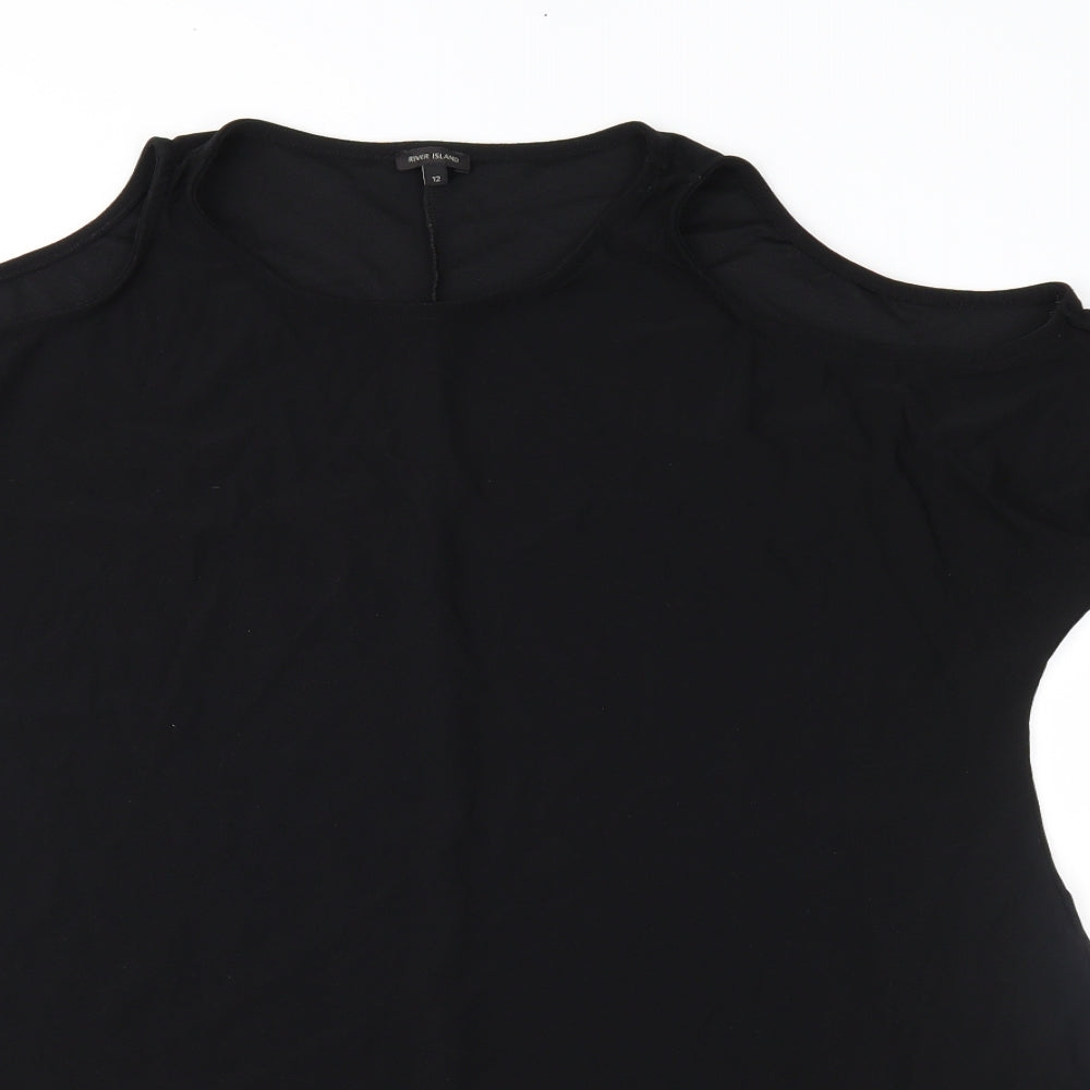 River Island Womens Black   Tunic Blouse Size 12
