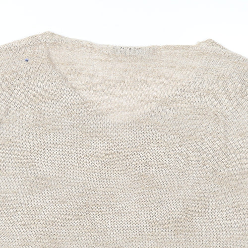 Zara Womens Beige  Knit Pullover Jumper Size S
