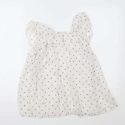 TU Girls Grey Polka Dot Chiffon Fit & Flare  Size 6 Years