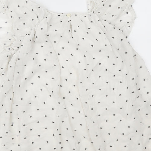 TU Girls Grey Polka Dot Chiffon Fit & Flare  Size 6 Years