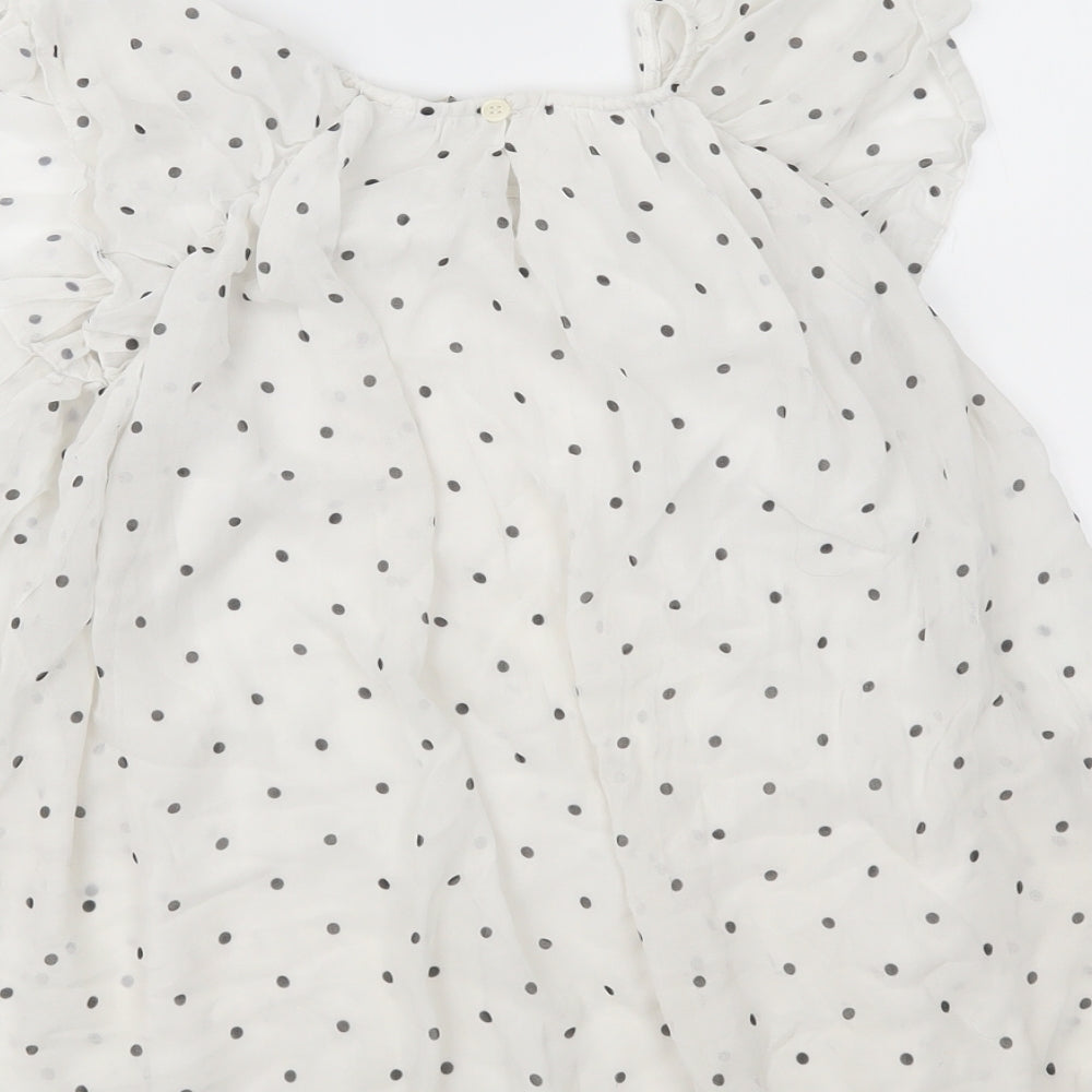 TU Girls Grey Polka Dot Chiffon Fit & Flare  Size 6 Years