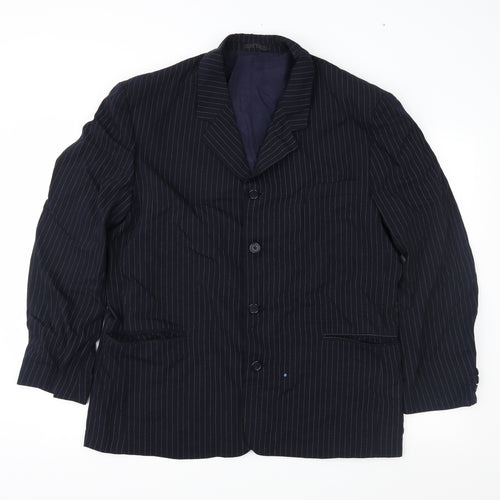 Woods & Gray Mens Blue Striped  Jacket Suit Jacket Size 40