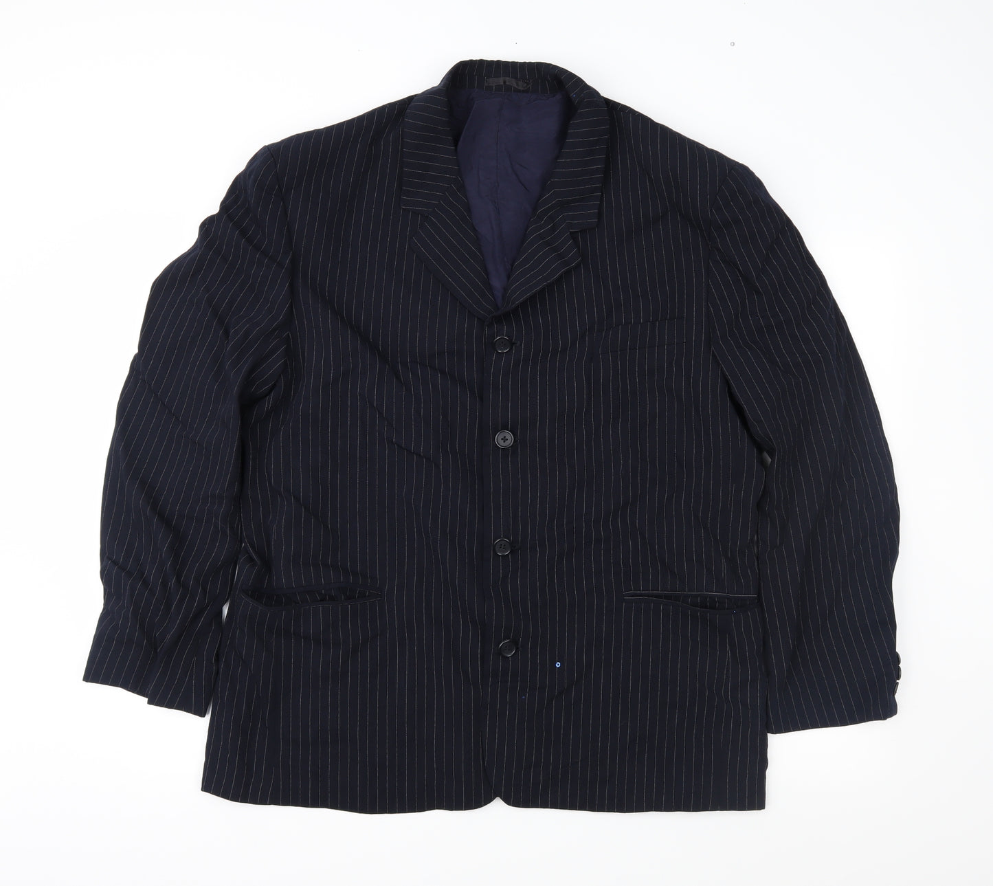Woods & Gray Mens Blue Striped  Jacket Suit Jacket Size 40