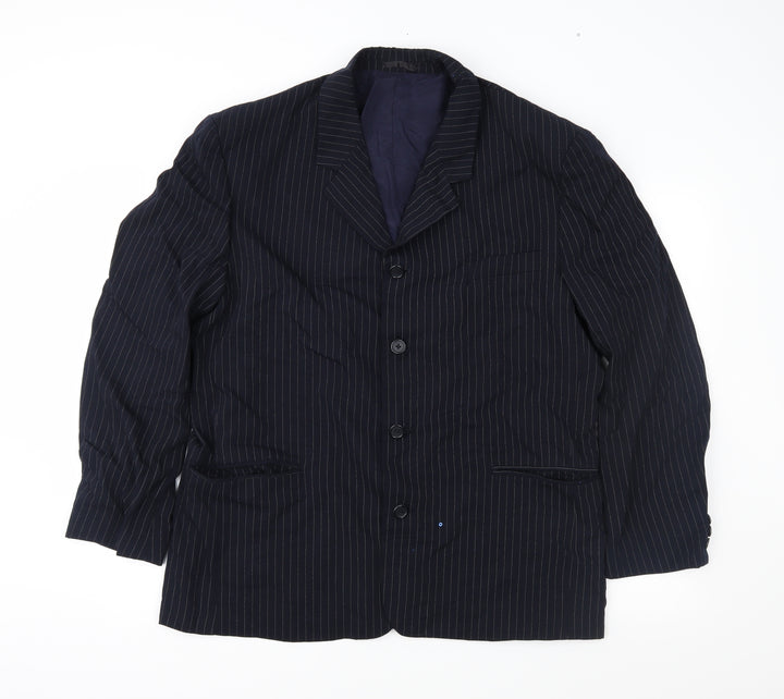 Woods & Gray Mens Blue Striped  Jacket Suit Jacket Size 40