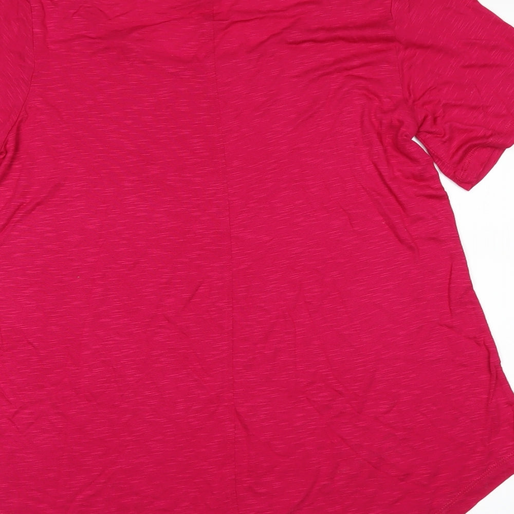 Yours Womens Pink   Basic T-Shirt Size 14