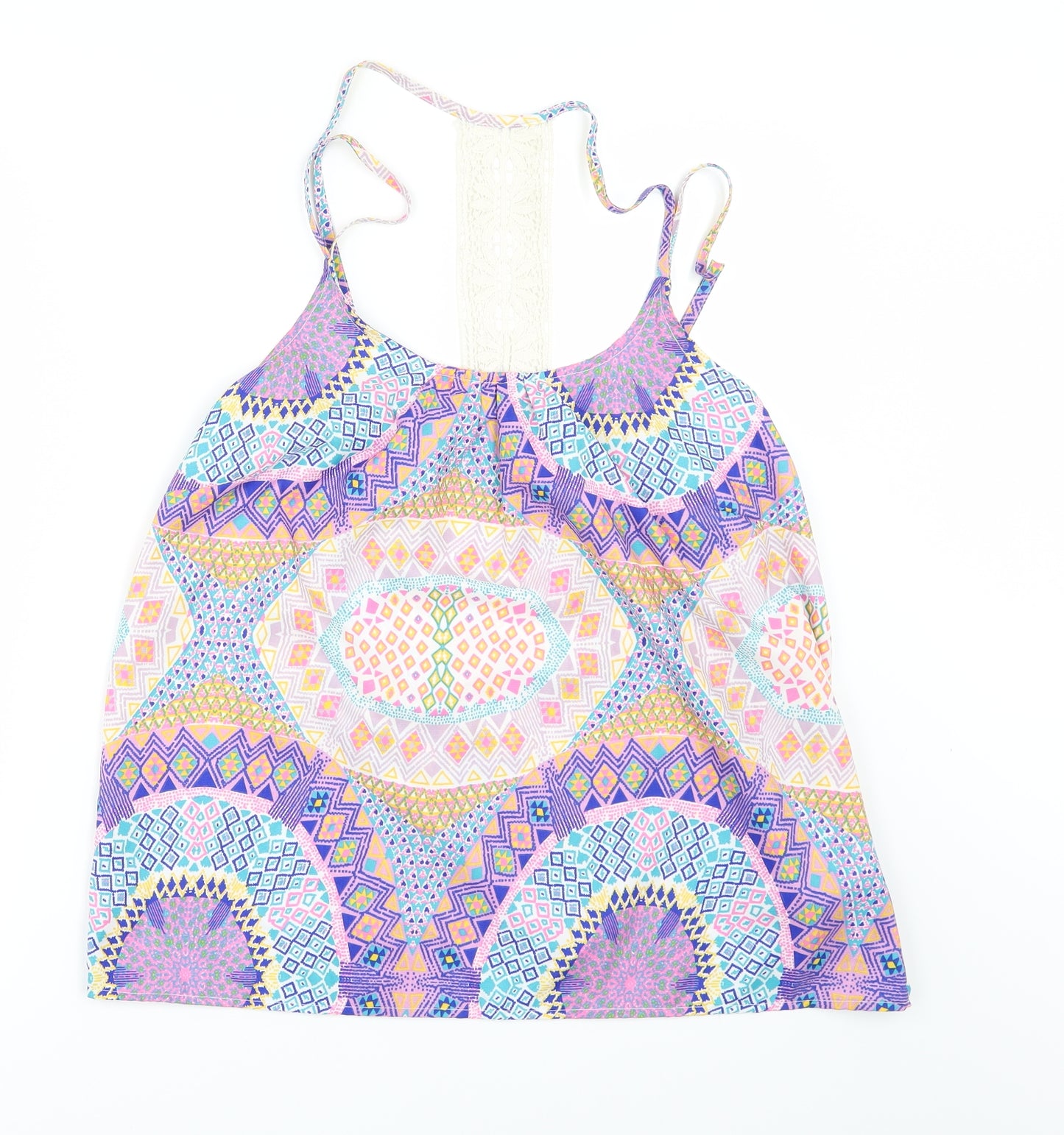 Primark Womens Multicoloured Geometric  Camisole Blouse Size 14