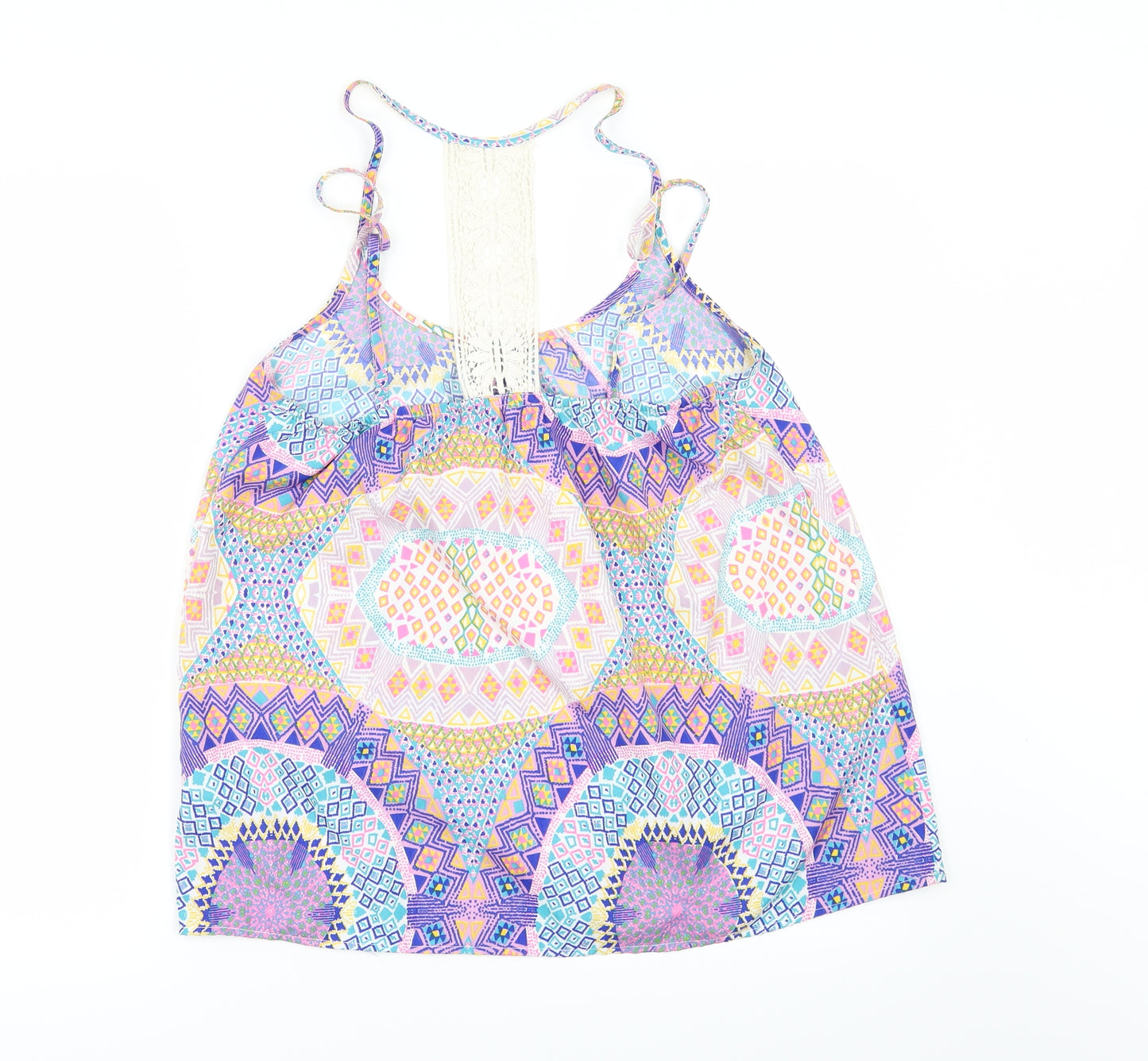Primark Womens Multicoloured Geometric  Camisole Blouse Size 14