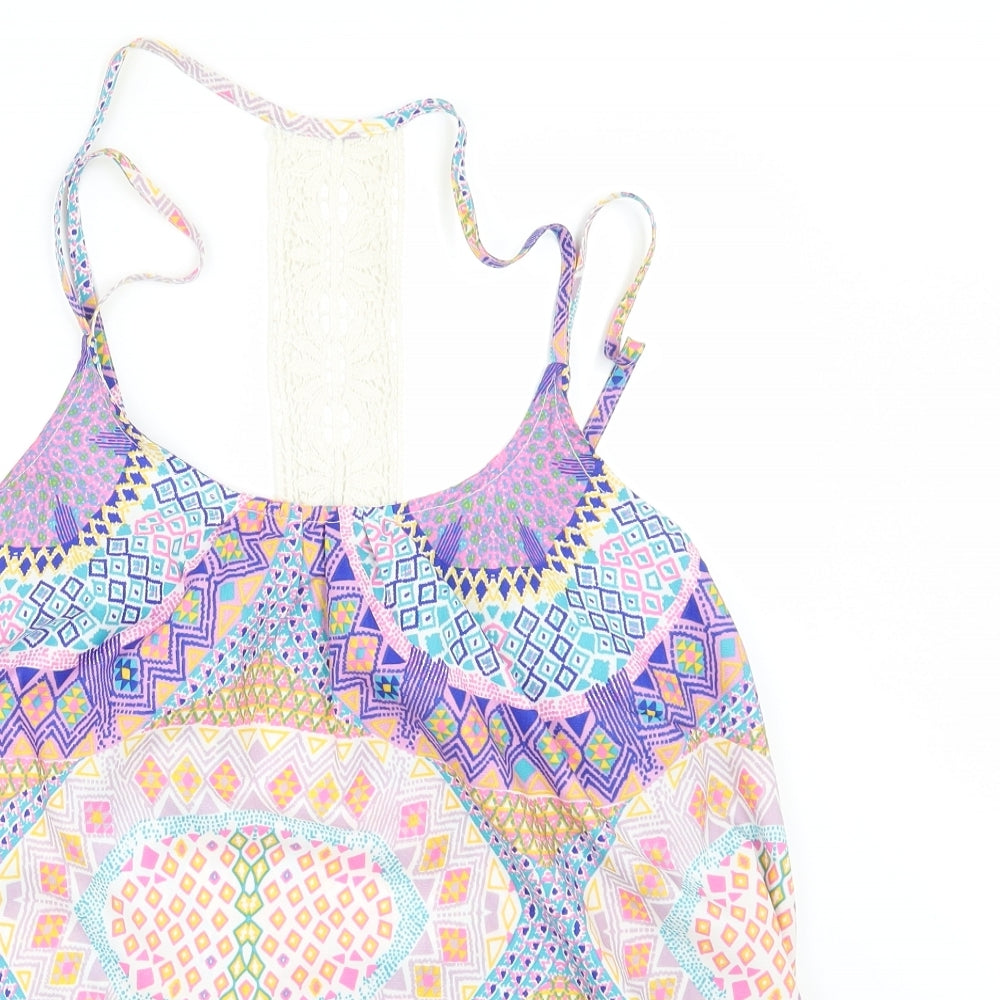 Primark Womens Multicoloured Geometric  Camisole Blouse Size 14
