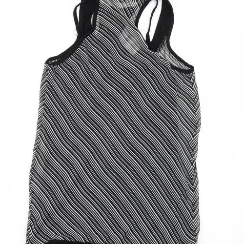 MK  Womens Black Striped  Camisole T-Shirt Size 10