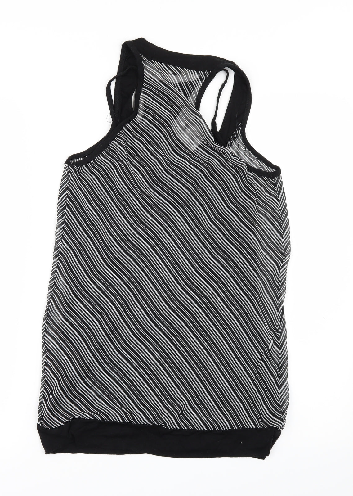 MK  Womens Black Striped  Camisole T-Shirt Size 10